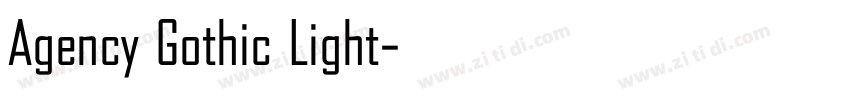 Agency Gothic Light字体转换